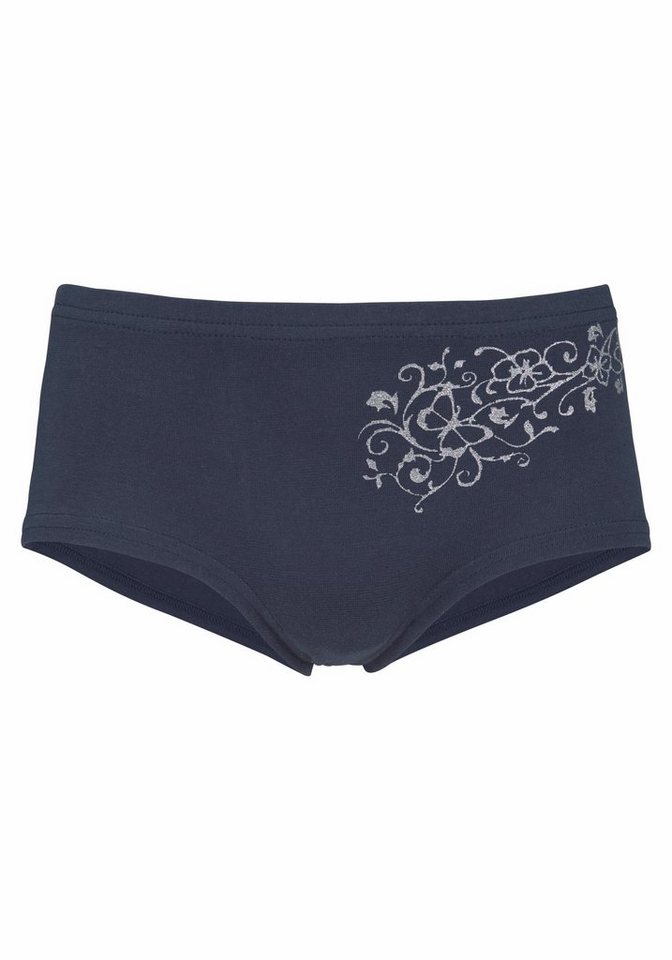 petite fleur Panty (Packung, 4-St) unifarben mit floralem Glitzerdruck, Baumwollmischung – Bild 5 von 5
