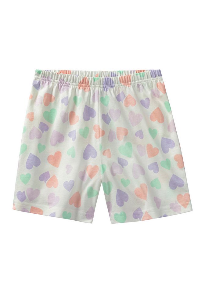 petite fleur Pyjama (2 tlg., 1 Set) kurzer Schlafanzug, mit Herzen bedruckt, kurzes Shirt – Bild 3 von 4