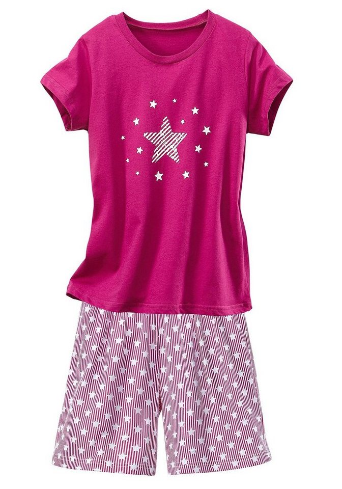 petite fleur Pyjama (4 tlg., 2 Sets) kurzer Schlafanzug mit Sternendruck, aus Baumwolle – Bild 4 von 5