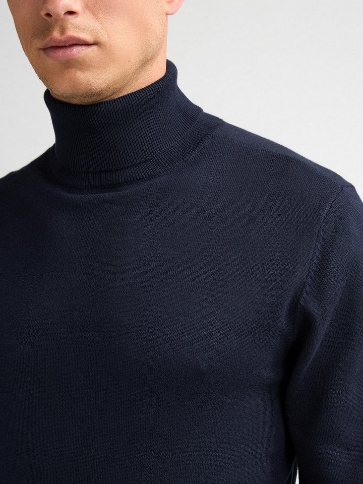 Petrol Industries Rollkragenpullover Men Knitwear Collar Basi Pflegeleichter Materialmix mit Baumwollanteil – Bild 4 von 5