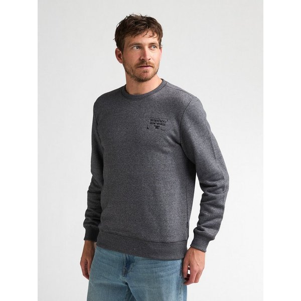 Petrol Industries Sweatshirt mit Rundhalsausschnitt, kleine Logostickerei