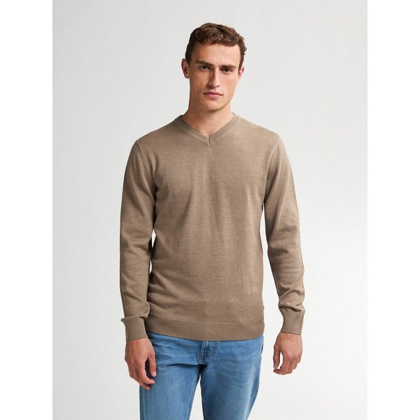 Petrol Industries V-Ausschnitt-Pullover V-Neck Basi Materialmix mit Baumwollanteil