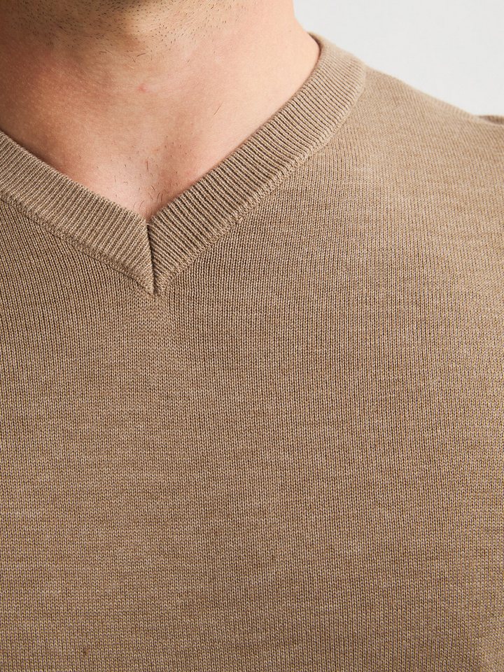 Petrol Industries V-Ausschnitt-Pullover V-Neck Basi Materialmix mit Baumwollanteil – Bild 4 von 5