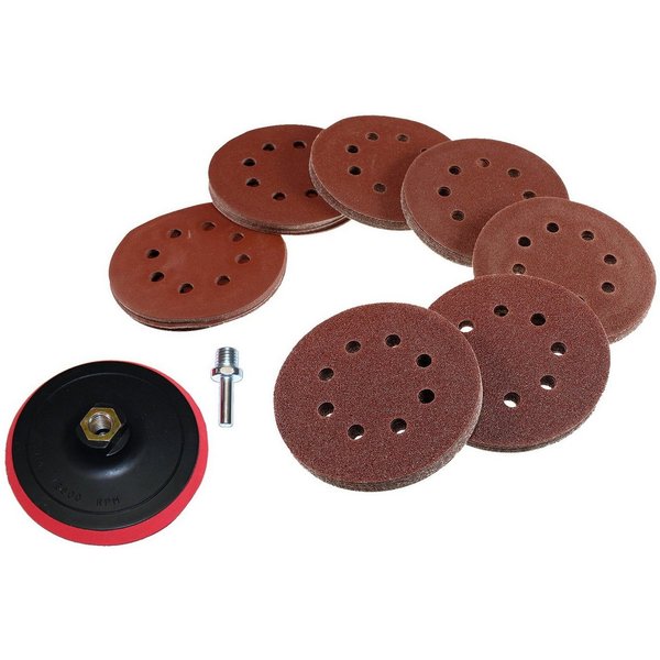 peveha24 Schleifscheibe 70 Schleifscheiben 125mm mit Klettschleifteller im Set