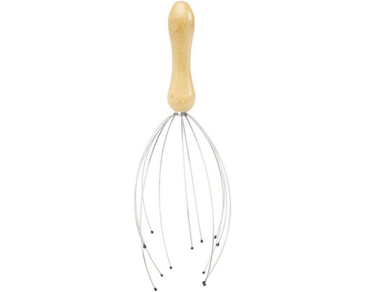 PF Concept Massagegerät Kopfmassagegerät mit Bambusgriff und 12 flexiblen Massagefingern, 1-tlg. – Bild 2 von 4