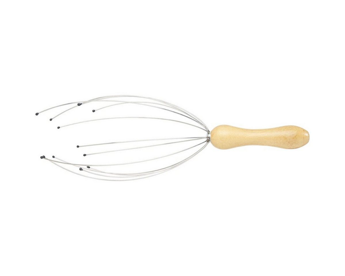 PF Concept Massagegerät Kopfmassagegerät mit Bambusgriff und 12 flexiblen Massagefingern, 1-tlg. – Bild 3 von 4