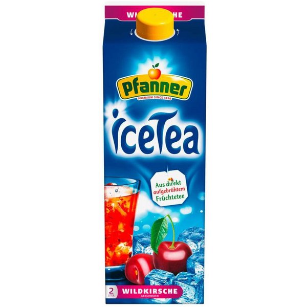 Pfanner Tee, Pfanner Eistee Wildkirsche intensiv fruchtiger Geschmack 2000ml