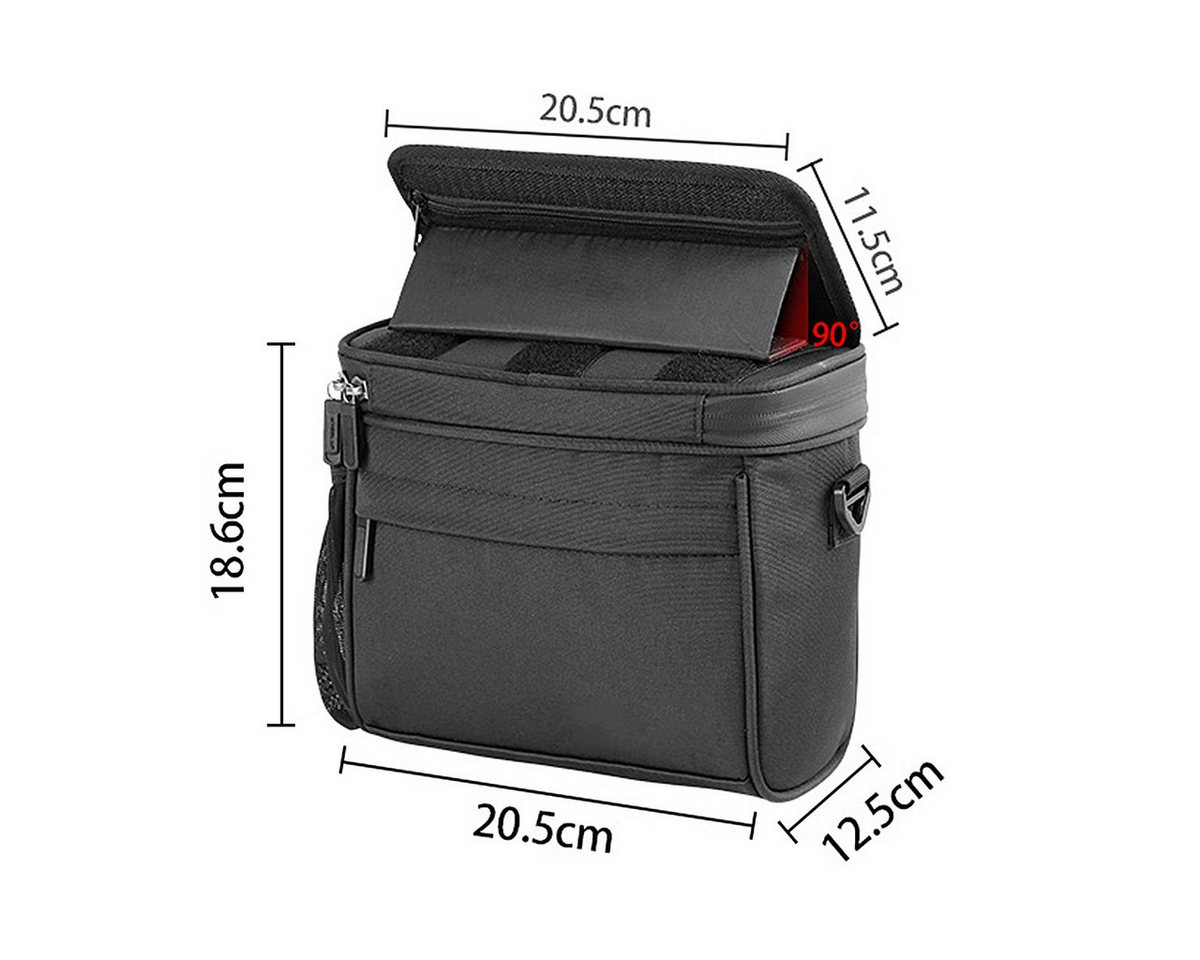 PFCTART Fahrradtasche 4,5 L Fahrrad-Lenkertasche, fahrradtasche lenker, fahrradtasche (Set, 1-tlg., Geeignet für die Montage an 7/8 Zoll, 1 Zoll und 1,25 Zoll L – Bild 2 von 5