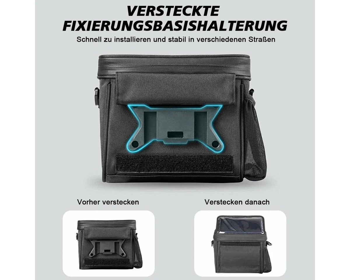 PFCTART Fahrradtasche 4,5 L Fahrrad-Lenkertasche, fahrradtasche lenker, fahrradtasche (Set, 1-tlg., Geeignet für die Montage an 7/8 Zoll, 1 Zoll und 1,25 Zoll L – Bild 4 von 5