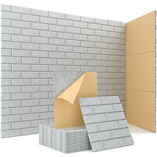 PFCTART Schallschutzpaneel Akustik-Absorptionsplatte Polyester-Filz Original, 0,09 qm, (Set, 12-tlg., 30*30*0.9cm) Mehrfarbig erhältlich