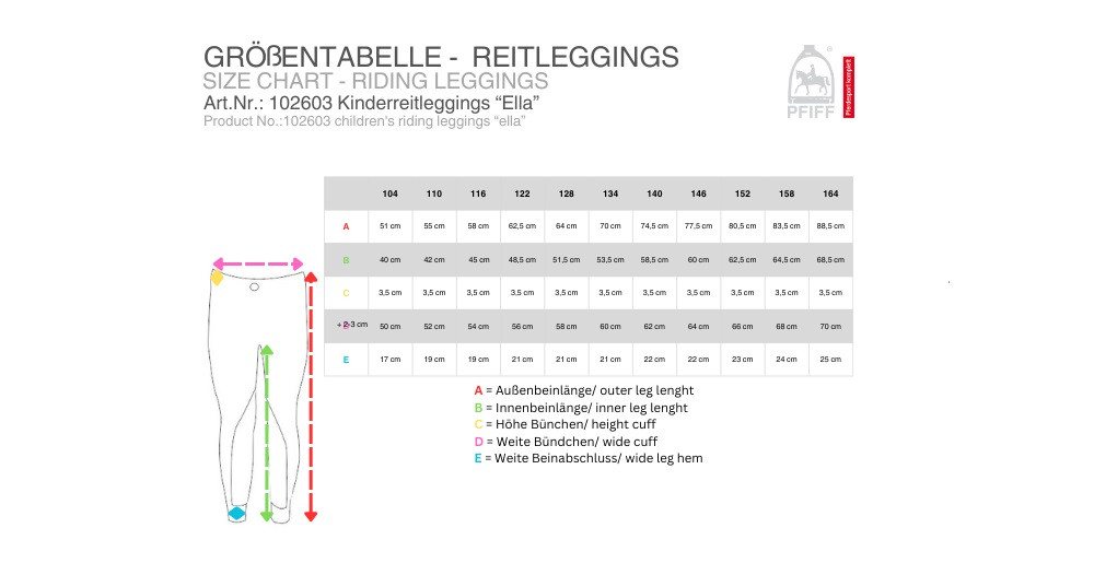 PFIFF Reiterhose Kinder Reitleggings "Ella" – Bild 4 von 4