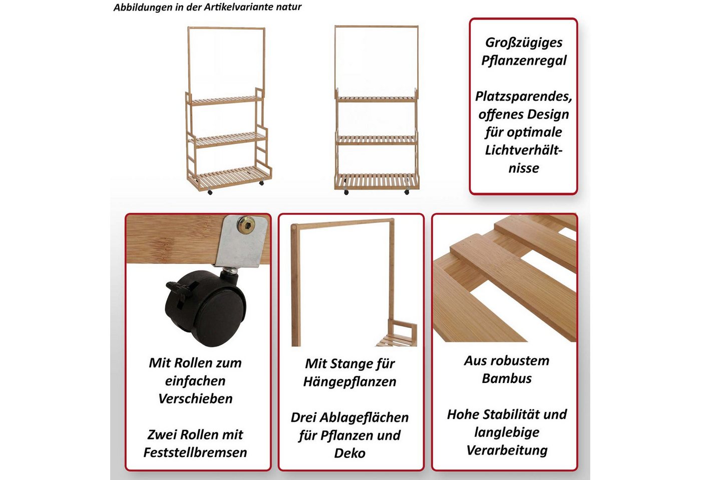 MCW Pflanzentreppe MCW-Q33-S, Hohe Stabilität und langlebige Verarbeitung, Für den Indoor-Bereich – Bild 4 von 5