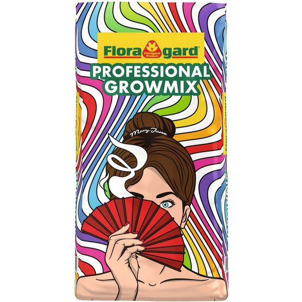 Floragard Pflanzerde Floragard Professional Growmix Sack, mit Mineralischer NPK-Dünger mit Spurennährstoffen, 40 Liter