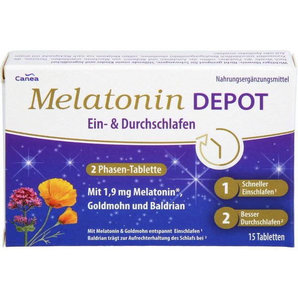 Pharma Peter GmbH MELATONIN DEPOT Ein- & Durchschlaf-Tabletten Tabletten, 15 St.