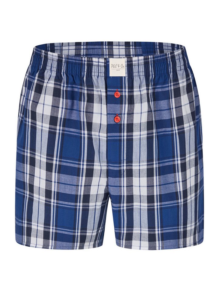 Phil & Co. Boxer Classic Sets (6-St) American Boxershorts - weit geschnitten - Knopfleiste – Bild 3 von 5