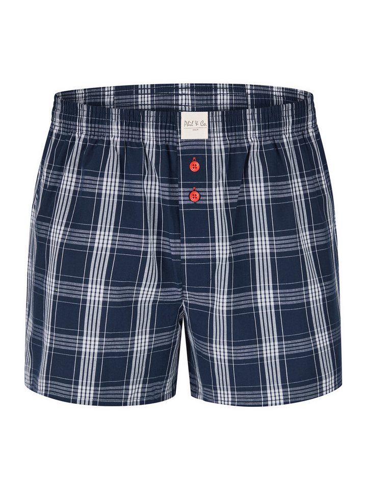 Phil & Co. Boxer Classic Sets (6-St) American Boxershorts - weit geschnitten - Knopfleiste – Bild 4 von 5