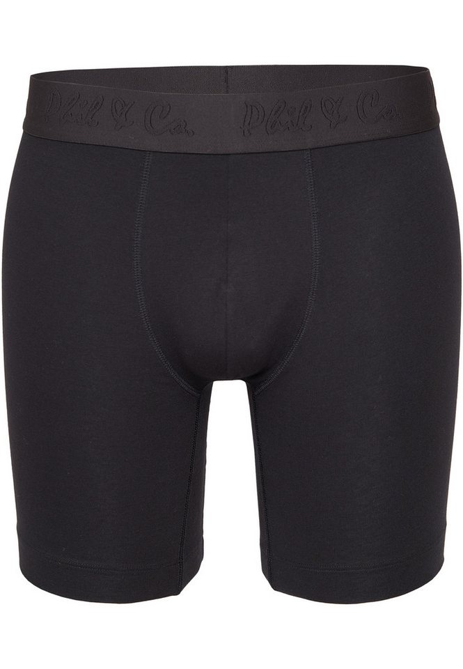 Phil & Co. Langer Boxer Long Boxer Briefs - langes Bein - Jersey - ohne störendes Etikett (4-St) Retroshorts Boxershorts Multipack Mehrpack Baumwolle Herren 4-P – Bild 4 von 4