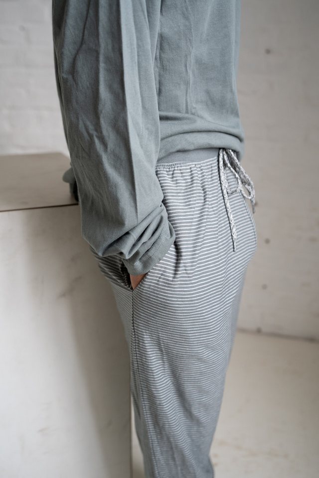 Phil & Co. Schlafanzug Modischer Herren Pyjama lang (2 tlg) Baumwolle – Bild 5 von 5