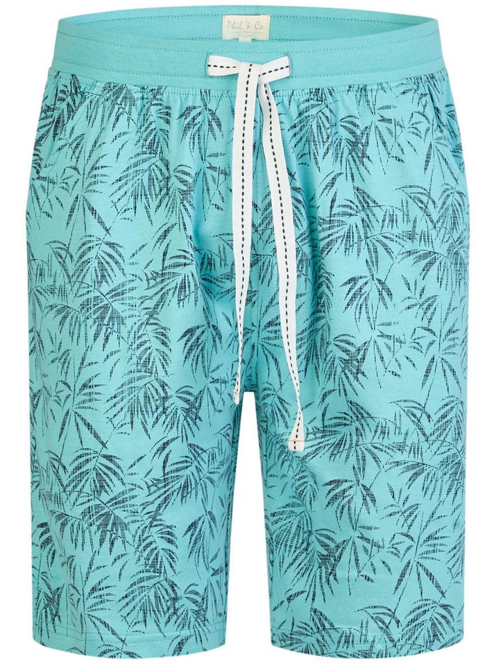 Phil & Co. Shorty Easy Sleep (Set, 2 tlg., 2-teilig) Herren Pyjama kurz Shorty Baumwolle Kurzarm Eingriffstaschen – Bild 3 von 5