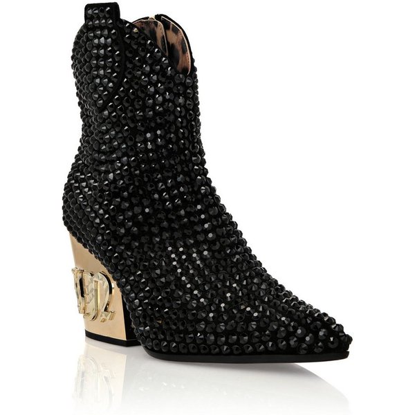 PHILIPP PLEIN Gothic Plein Mit Schmucksteinen High-Heel-Stiefel