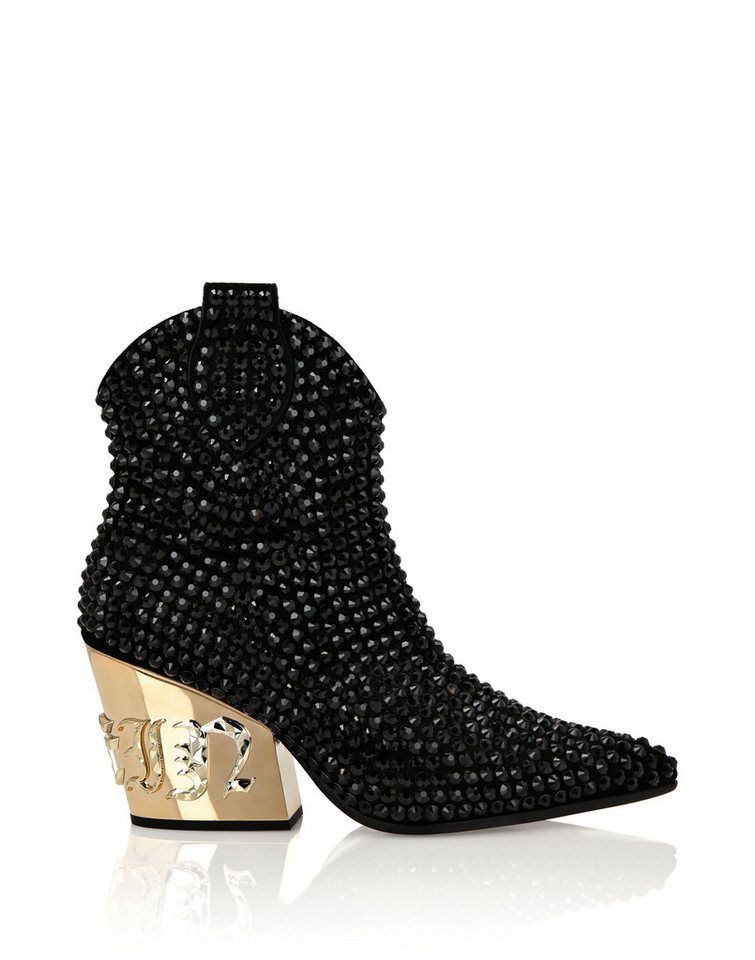PHILIPP PLEIN Gothic Plein Mit Schmucksteinen High-Heel-Stiefel – Bild 2 von 4