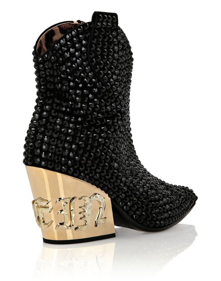 PHILIPP PLEIN Gothic Plein Mit Schmucksteinen High-Heel-Stiefel – Bild 3 von 4