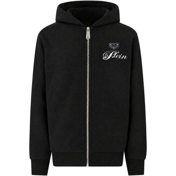 PHILIPP PLEIN Kapuzensweatjacke Teddy Mit Schmucksteinen