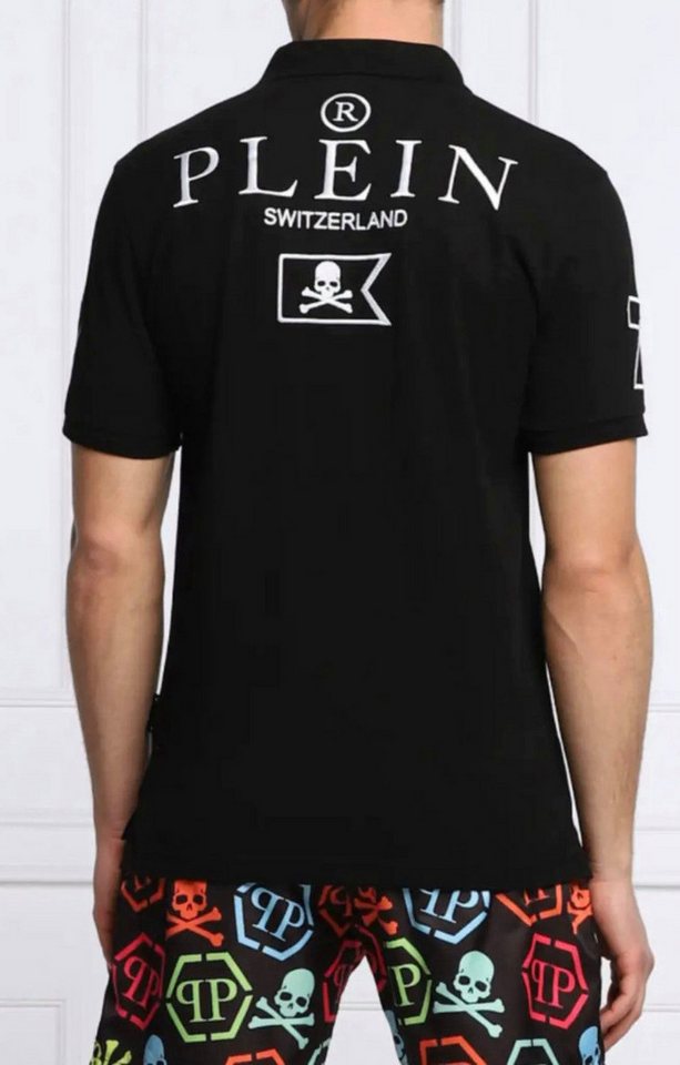 PHILIPP PLEIN Poloshirt SS Multi Skull Logo Polohemd – Bild 4 von 5