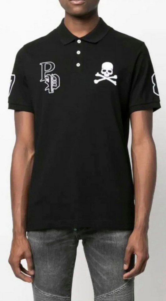 PHILIPP PLEIN Poloshirt SS Multi Skull Logo Polohemd – Bild 5 von 5
