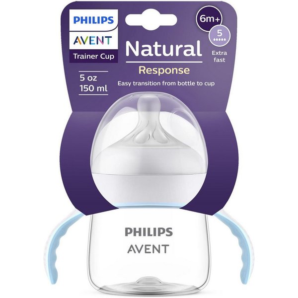 Philips AVENT Babyflasche Natural Response Trinklernbecher, 150ml, extra schnelle Durchflussrate