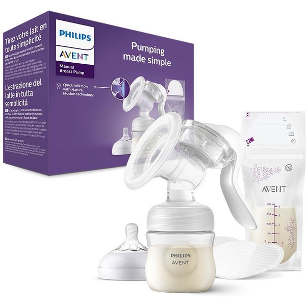 Philips AVENT Handmilchpumpe SCF430/20, Standardset mit Natural Motion-Technologie