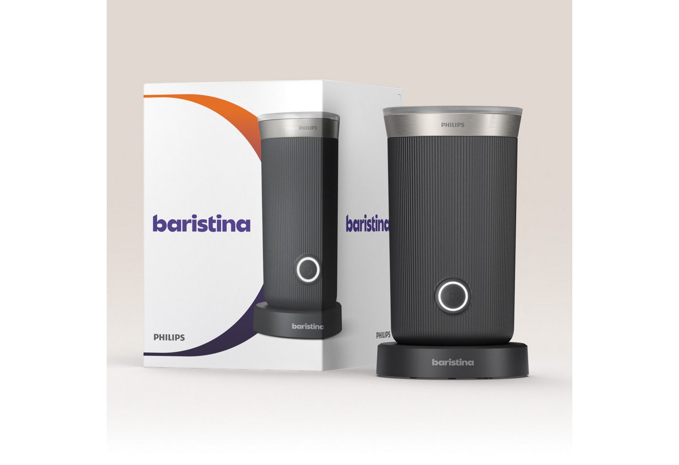 PHILIPS baristina Milchaufschäumer BAR311, Antihaftbeschichtung, leichte Reinigung, warmer und kalter Milchschaum, 120 ml Fassungsvermögen – Bild 4 von 5