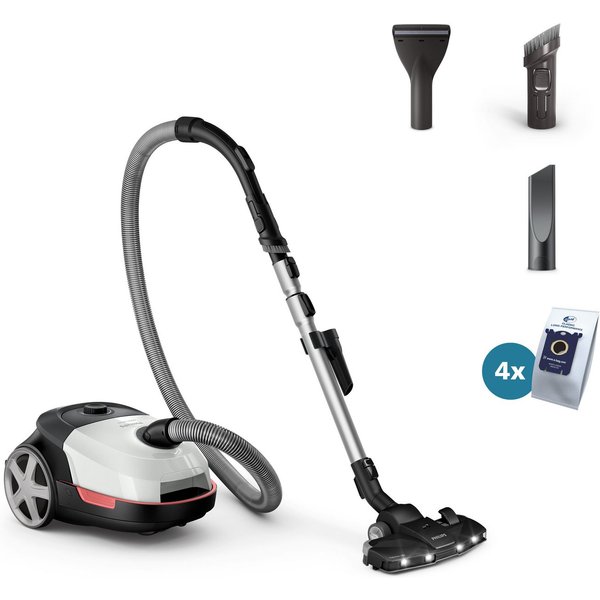 Philips Bodenstaubsauger XD6122/12 6000 Series, 900 W, mit Beutel, mit 4l Fassungsvermögen und TriActive+ LED-Düse