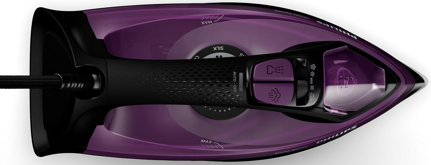 Philips Dampfbügeleisen DST5030/80 5000 Series, 2400 W, SteamGlide Plus Bügelsohle, 320 ml Wassertank, 180 g Dampfstoß – Bild 2 von 5
