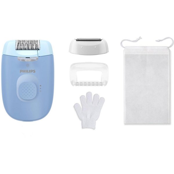 Philips Epilierer BRE247/00, Kabelgebundener Epilierer mit LED-Beleuchtung, inklusive Zubehör