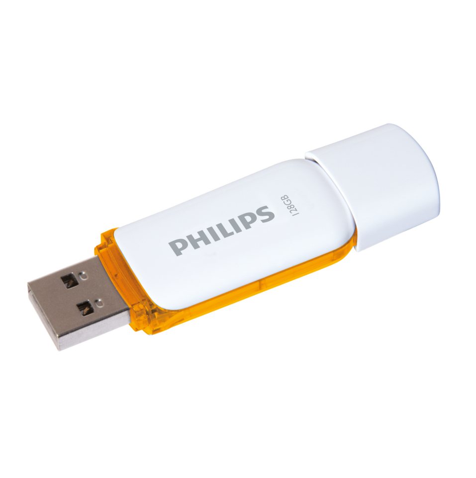 Philips FM12FD70B/00 USB-Stick (USB 2.0, Lesegeschwindigkeit 80,00 MB/s, Sunrise Orange®, 128 GB, USB 2.0, 1er Pack) – Bild 2 von 3