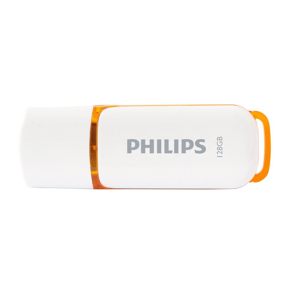 Philips FM12FD70B/00 USB-Stick (USB 2.0, Lesegeschwindigkeit 80,00 MB/s, Sunrise Orange®, 128 GB, USB 2.0, 1er Pack) – Bild 3 von 3
