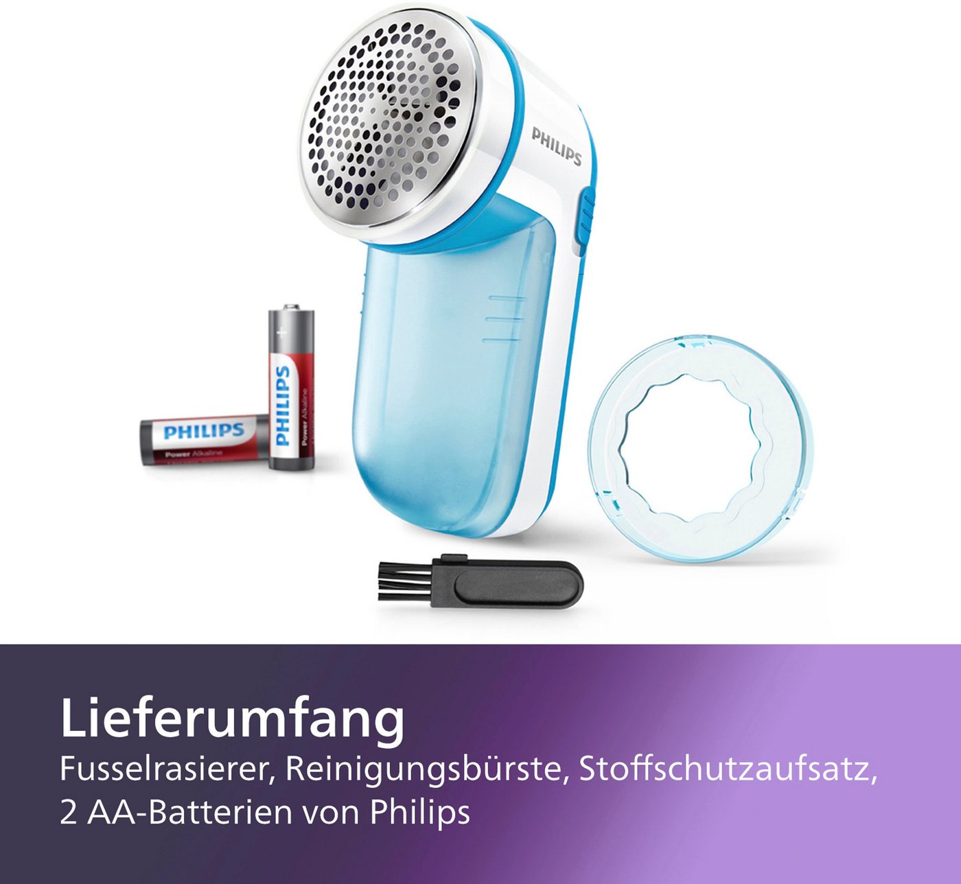 Philips Fusselrasierer GC026/00, batteriebetrieben, 2 Höheneinstellungen – Bild 2 von 5
