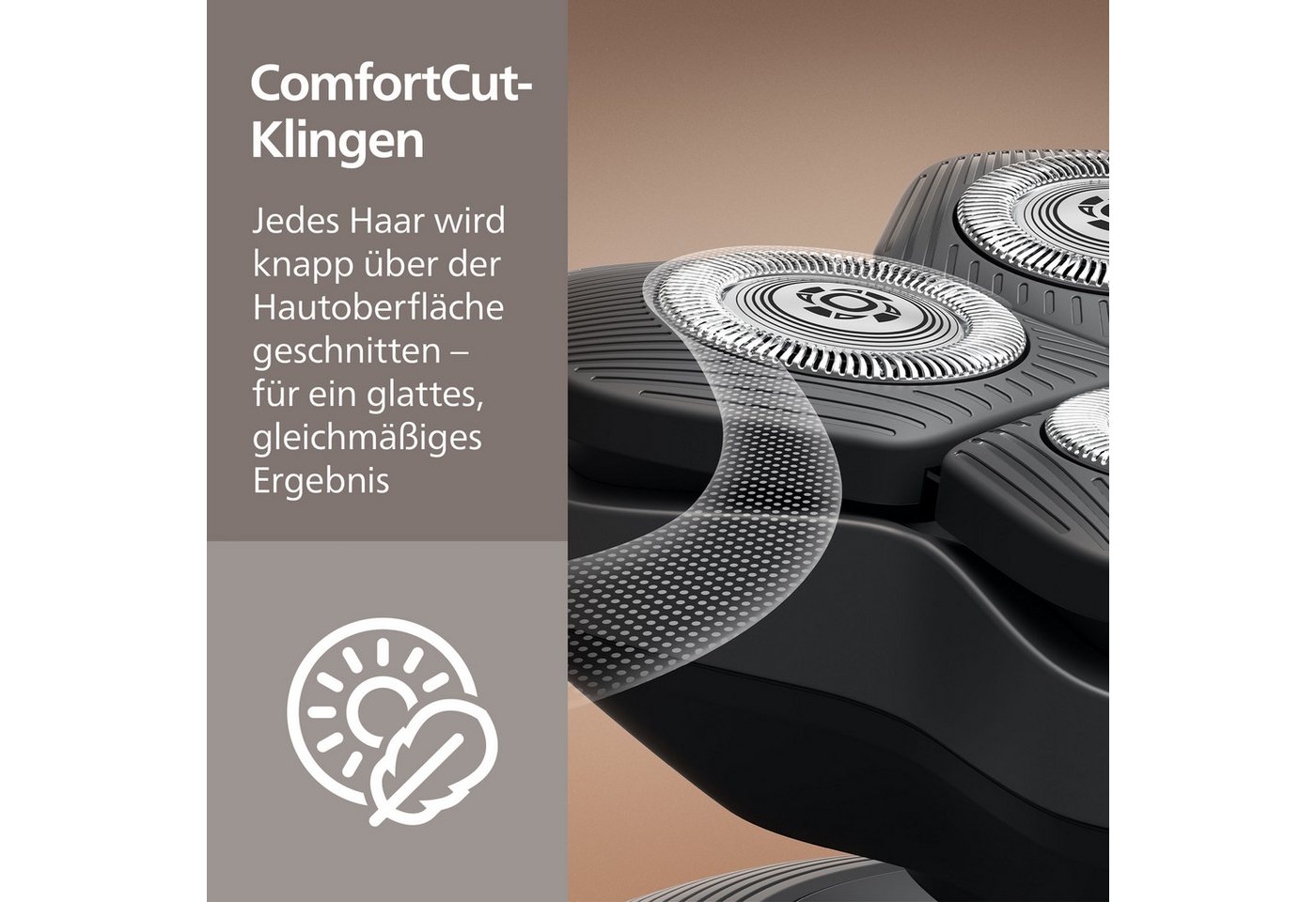 Philips Glatzen-Rasierer HS7980/15, Haarschneider mit 36 ComfortCut-Klingen, inkl. Reinigungsstation – Bild 4 von 5
