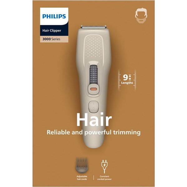 Philips Haarschneider Serie 3000 HC3734/15, 9 Längeneinstellungen, Trim-and-Flow