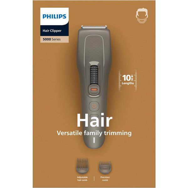 Philips Haarschneider Serie 5000 HC5722/15, 10 Längeneinstellungen, Turbo Modus und PowerAdapt Sensor