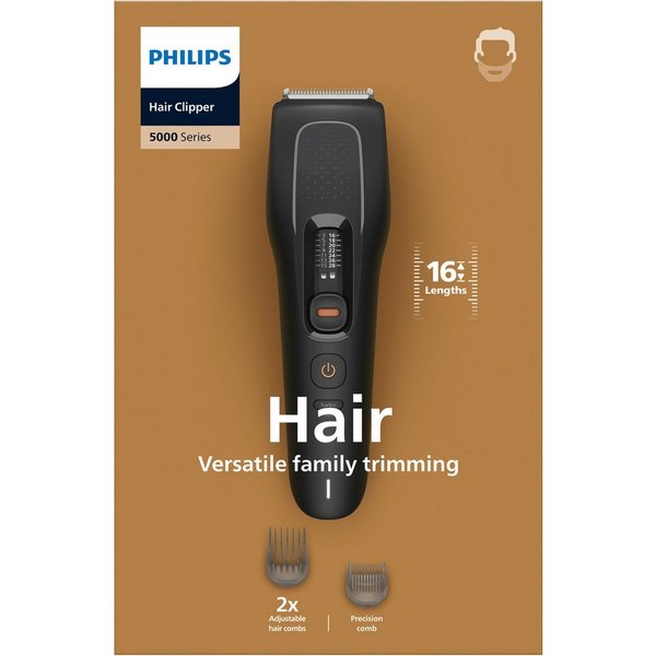Philips Haarschneider Serie 5000 HC5733/15, 16 Längeneinstellungen, Turbo Modus und PowerAdapt Sensor