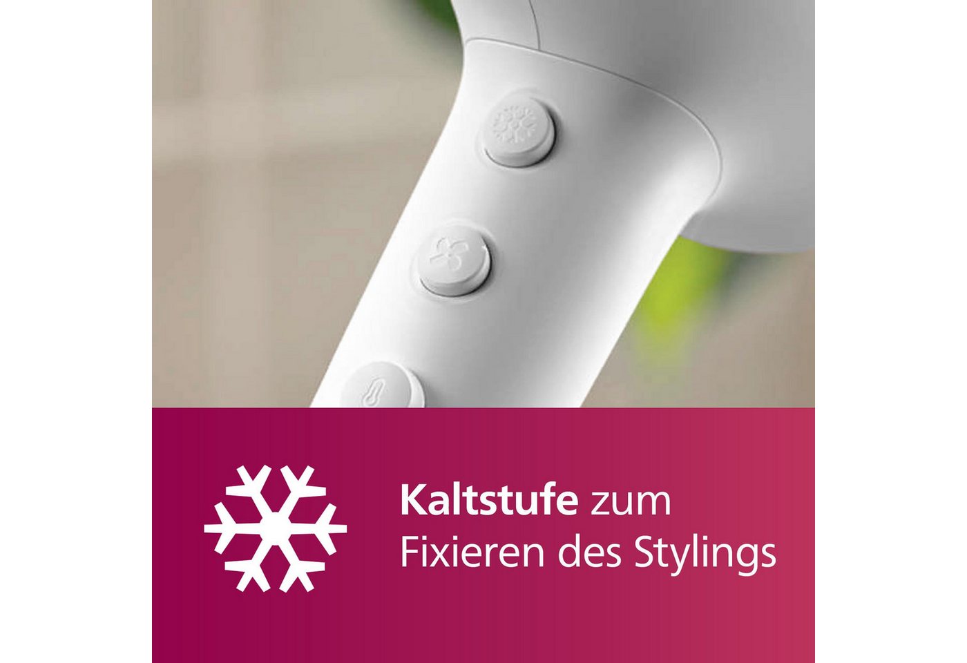 Philips Haartrockner BHD500/20, 2100 W Power, Ionentechnologie, 6 Geschwindigkeiten, 3 Heizstufen – Bild 5 von 5
