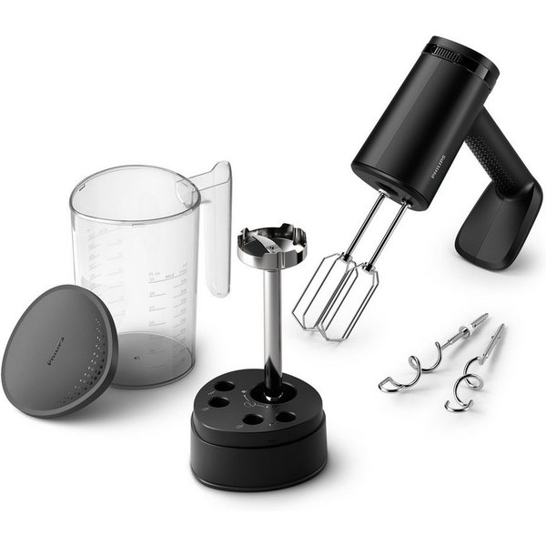 Philips Handmixer HR3781/10 5000 Series, 500 W, mit Anti-Spritz-Design und Becher zur intelligenten Aufbewahrung