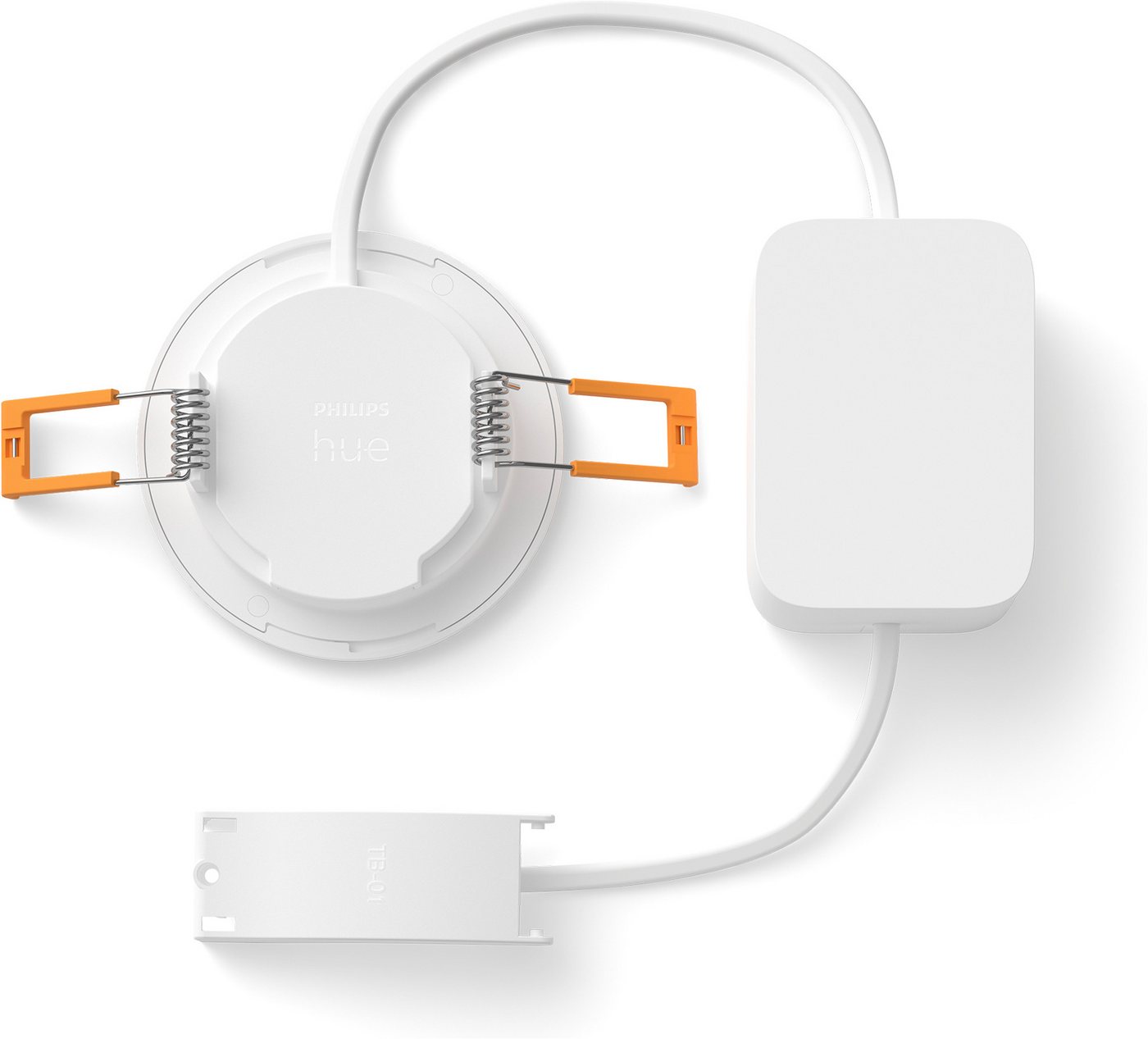 Philips Hue LED Deckenspot Slim Downlight Einbauleuchte, Abschaltautomatik, Bluetooth, CCT - über Fernbedienung, Dimmer, Dimmfunktion, Farbsteuerung, Farbwechse – Bild 3 von 5