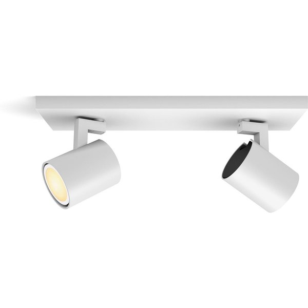 Philips Hue LED Deckenspot White Ambiance Runner Doppelspot weiß, Abschaltautomatik, Bluetooth, CCT - über Fernbedienung, Dimmer, Dimmfunktion, Einschlafhilfe, 