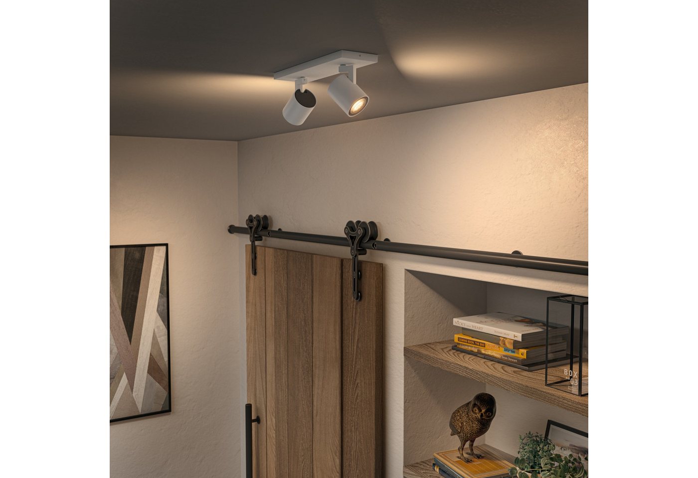 Philips Hue LED Deckenspot White Ambiance Runner Doppelspot weiß, Abschaltautomatik, Bluetooth, CCT - über Fernbedienung, Dimmer, Dimmfunktion, Einschlafhilfe,  – Bild 2 von 5