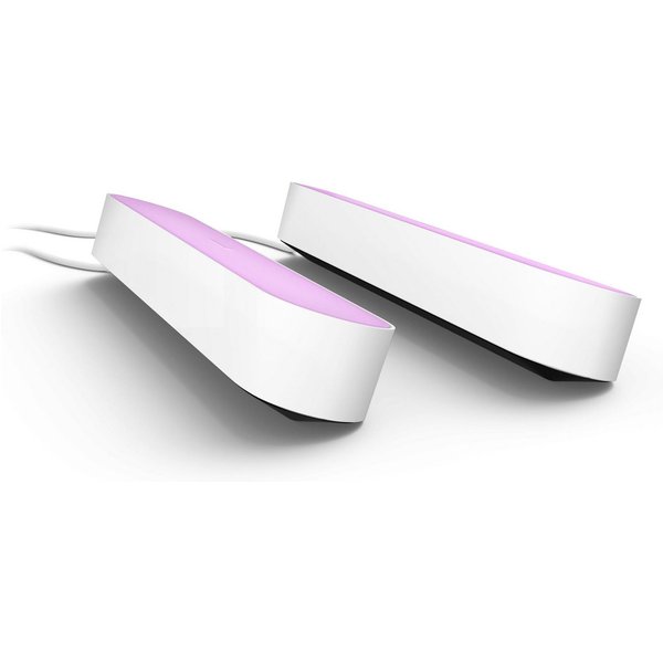 Philips Hue LED Lichtleiste White & Color Ambiance Play Lightbar Doppelpack mit Netzteil, Abschaltautomatik, Bluetooth, CCT - über Fernbedienung, Dimmfunktion, 