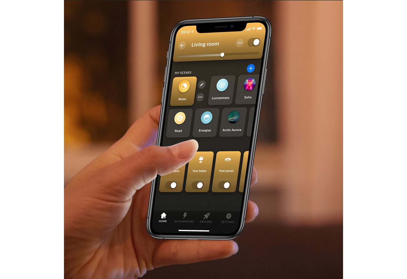 Philips Hue LED Panel White Ambiance Aurelle Panel, Abschaltautomatik, Bluetooth, CCT - über Fernbedienung, Dimmfunktion, Farbsteuerung, Leuchtdauer einstellbar – Bild 5 von 5