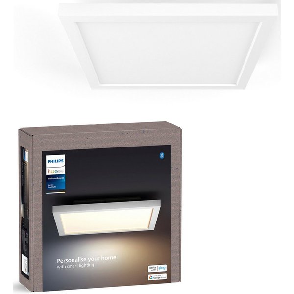 Philips Hue LED Panel White Ambiance Aurelle Panel, Abschaltautomatik, Bluetooth, CCT - über Fernbedienung, Dimmfunktion, Farbsteuerung, Leuchtdauer einstellbar